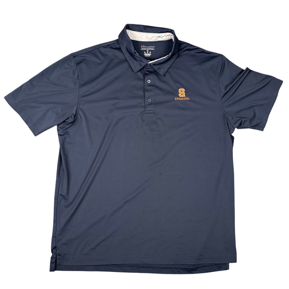 Syracuse Performance Golf Polo Shirt Mens XL Champion Navy Blue NCAA‎ Preppy